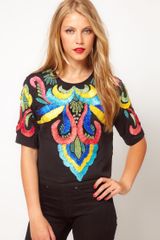 ASOS Collection Asos Premium Top with Sequins and Concertina Ribbon Applique
