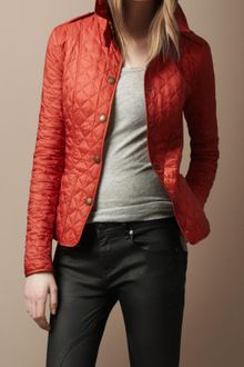 Burberry Brit Cropped Quilted Jacket - Lyst