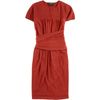 Giambattista Valli Gathered Waist Dress in Orange (rust) - Lyst