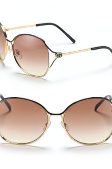 Gucci Metal Oversized Sunglasses with Ggs - Lyst