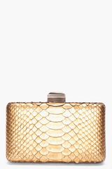 Lanvin Gold Python Skin Clutch