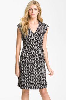 Michael by Michael Kors Cap Sleeve Wrap Dress - Lyst