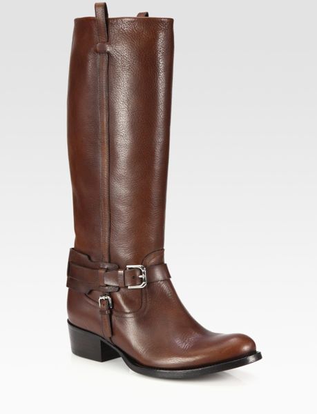 ralph lauren brown leather riding boots