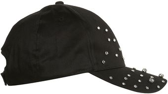 Topshop Diamante Cap - Lyst