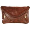 Topshop Zip and Stud Clutch Bag in Brown (tan) - Lyst