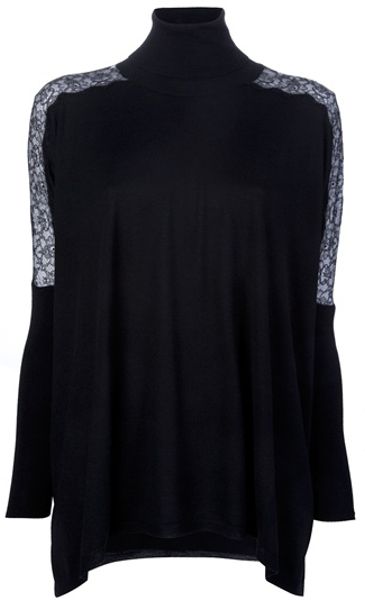 Valentino Roll Neck Top in Black - Lyst