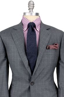 Brunello Cucinelli Grey with Light Grey Windowpane Suit - Lyst