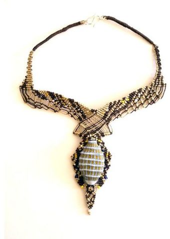 Ifatcreations White Murano Glass Necklace Nr 369 - Lyst
