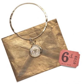 Jessica De Lotz Jewellery Hand Stamped Handcuff Wax Seal Bangle - Lyst