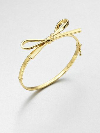 Kate Spade Skinny Bow Bangle Bracelet - Lyst