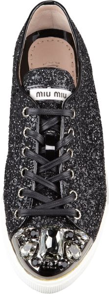 miu miu glitter sneakers sale