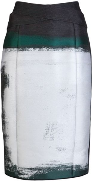 Narciso Rodriguez Aline Skirt in Green - Lyst