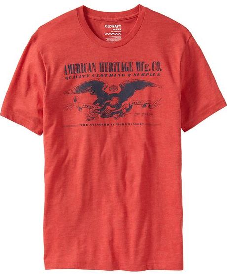 Old Navy Americana Graphic T-Shirt in Red for Men (heather red) Old Navy Americana Graphic T-Shirt in Red for Men (heather red)