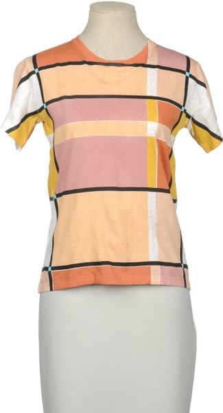 Prada Short Sleeve Tshirt in Multicolor (pink) - Lyst