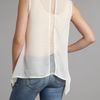 Pussycat Feather Print Chiffon Vest in Beige (white) - Lyst