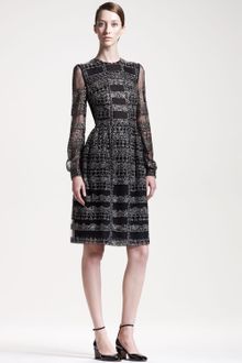 Valentino Beaded Longsleeve Dress - Lyst