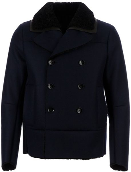Valentino Boxy Lamb Fur Jacket in Blue for Men (navy) - Lyst