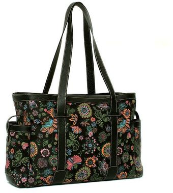 Alexandra De Curtis Allegra Black Silk Flowers and Black Leather Bag - Lyst