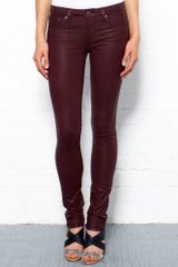 Helmut Lang Coated Gloss Skinny Jeans