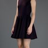 Alexander Mcqueen A Line Dress in Black (aubergine) - Lyst