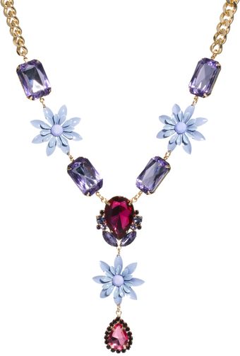 Asos Jewel Flower Necklace - Lyst