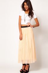 Love Mesh Pleated Maxi Skirt