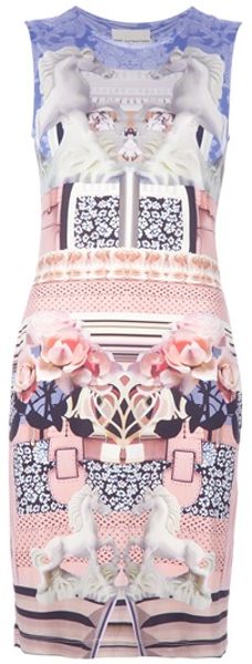 Mary Katrantzou Powdy Jersey Dress in Pink - Lyst