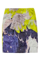 Michael Van Der Ham Folded Printed Silkorganza Skirt