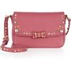 Miu Miu Embellished Leather Shoulder Bag in Pink - Lyst
