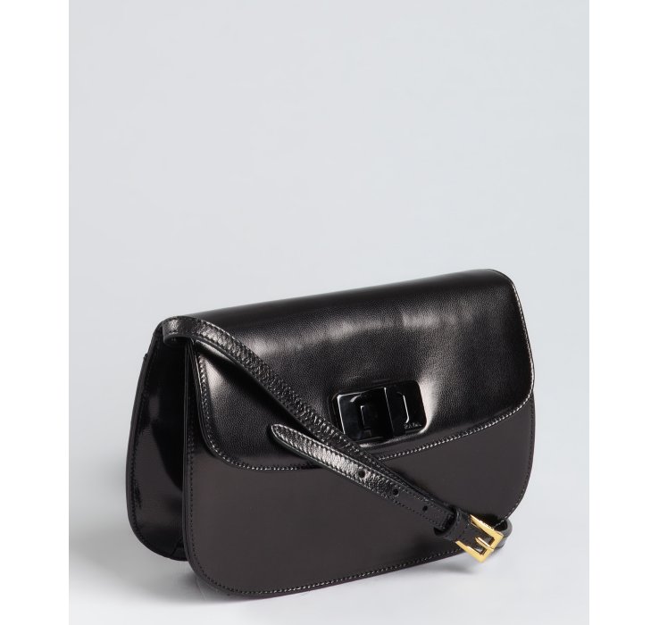 Prada Black Leather Mini Crossbody Bag in Black | Lyst