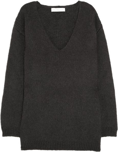 Stella Mccartney Oversized Alpacablend Sweater in Gray (bark) - Lyst