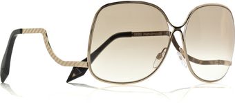 Victoria Beckham Squareframe Rose Goldplated Sunglasses - Lyst