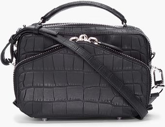 Alexander Wang Black Croc Embossed Rafael Bag - Lyst
