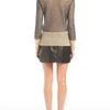 Alexander Wang Net Overlay Long Sleeve Crewneck Sweater in Gray (ink and oyster) - Lyst