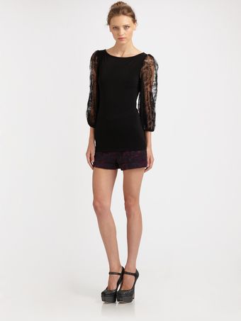 Alice + Olivia Paula Paisley Shorts - Lyst