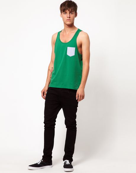 shirts asos brand t shirts asos brand asos vest with oxford pocket ...