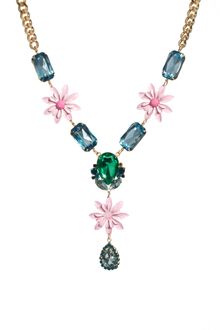 Asos Jewel Flower Necklace - Lyst