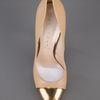Casadei Platform Pump in Gold (nude) - Lyst