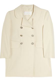 Chloé Double Breasted Cotton Blend Coat - Lyst