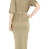 Donna Karan New York Draped Washed Stretch Linen Dress in Beige (sand) - Lyst