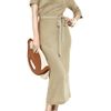 Donna Karan New York Draped Washed Stretch Linen Dress in Beige (sand) - Lyst