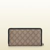 Gucci Italy Gg Flag Collection Zip Around Wallet in Beige - Lyst