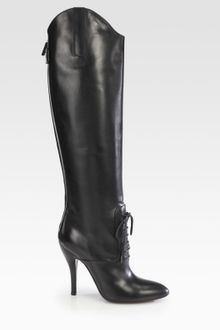 Gucci Elizabeth Leather Riding Boots - Lyst