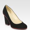 Kate Spade Suede and Patent Leather Trim Pumps in Black - Lyst