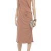 Michael Kors Draped Crepe Dress in Pink (blush) - Lyst