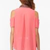 Nasty Gal Total Stud Blouse  in Pink (coral) - Lyst