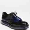 Prada Levitate Kiltie Slip On in Black for Men (black/ colbalt) - Lyst