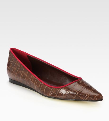 crocodile ballet flats