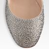 Valentino Crystalcoated Suede Ankle Strap Pumps in Silver - Lyst