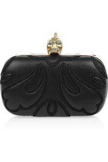 Alexander McQueen Punk Baroc Skull Leather Box Clutch - Lyst